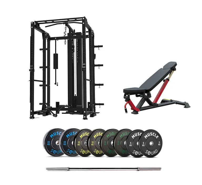 Phase 2 Freestanding Folding Power Rack with Pin-Loaded Pulley