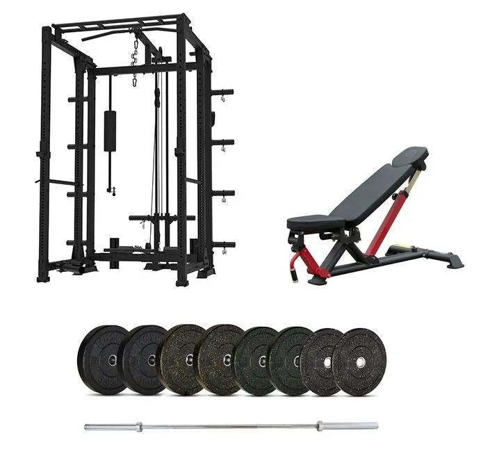 Phase 2 Freestanding Folding Power Rack with Plate-Loaded Pulley