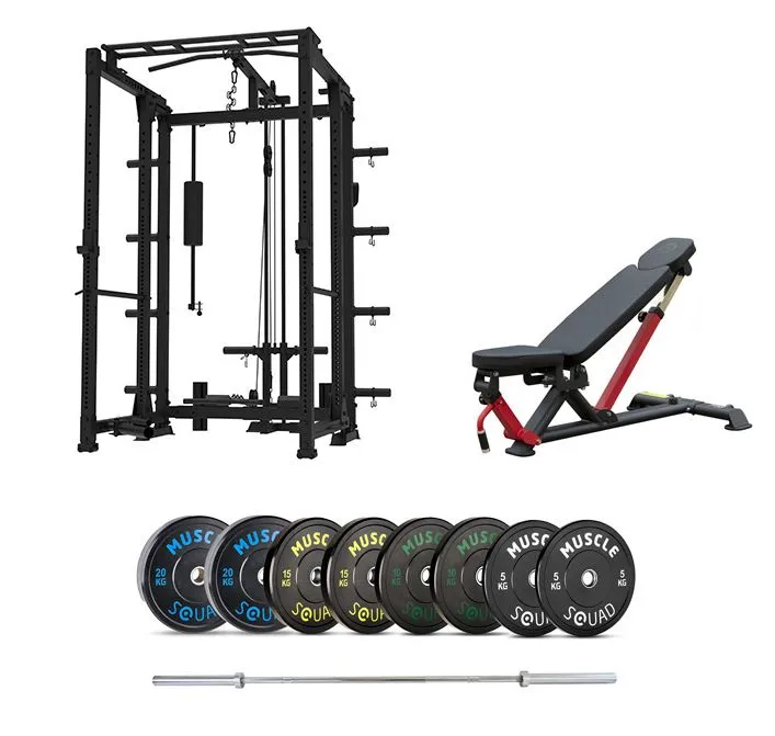 Phase 2 Freestanding Folding Power Rack with Plate-Loaded Pulley