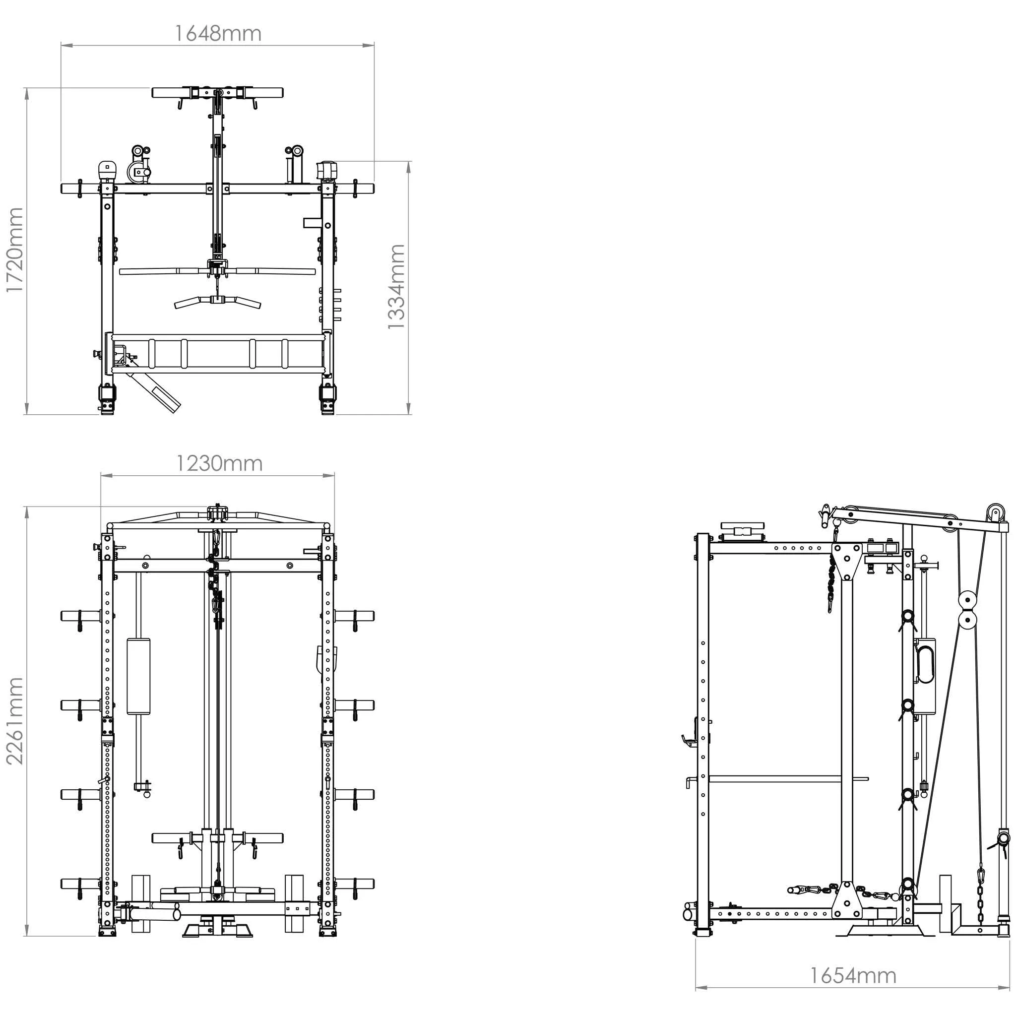 Phase 2 Freestanding Folding Power Rack with Plate-Loaded Pulley