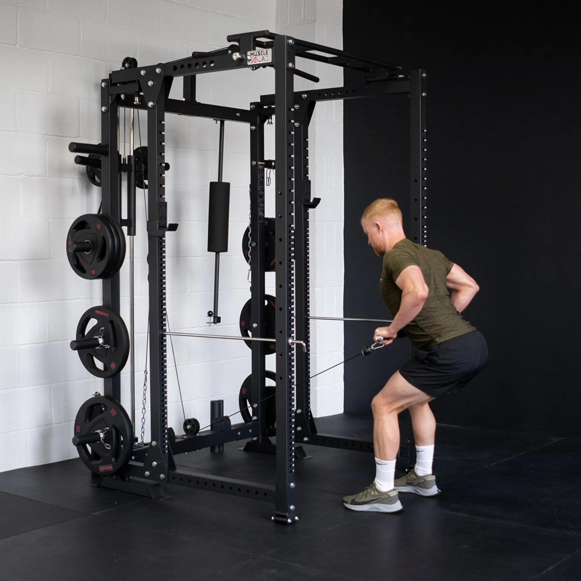 Phase 2 Freestanding Folding Power Rack with Plate-Loaded Pulley