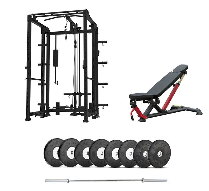 Phase 2 Freestanding Folding Power Rack with Plate-Loaded Pulley