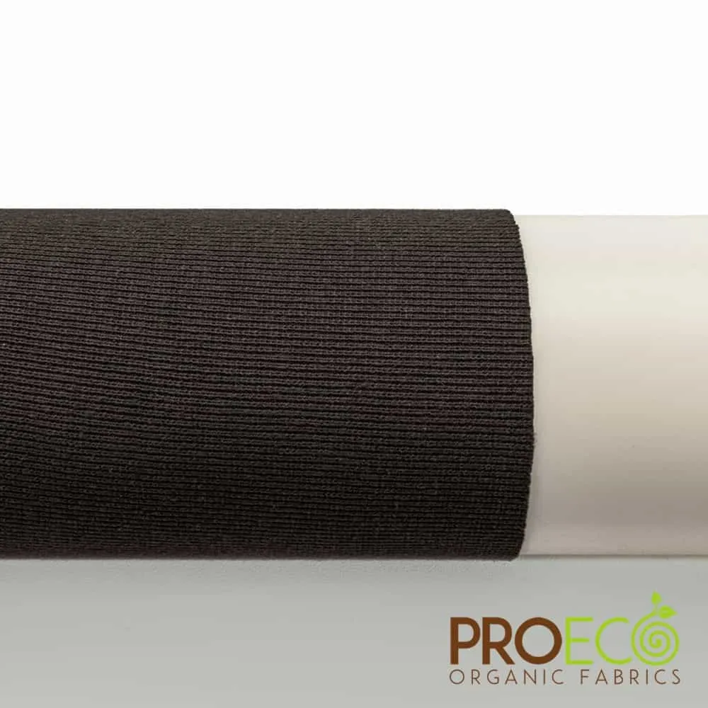 ProECO® Stretch-FIT Heavy Organic Cotton Rib Silver Fabric (W-668)