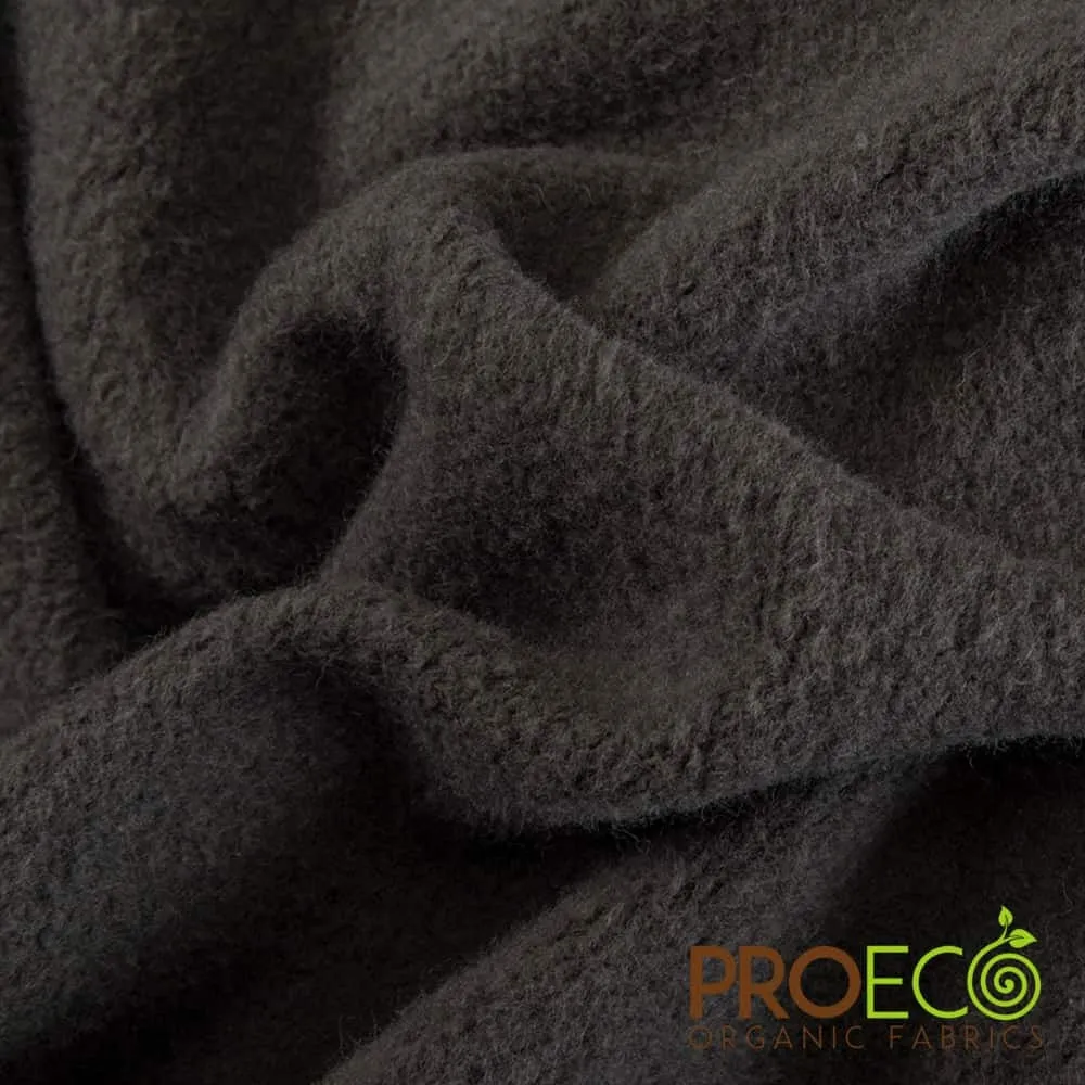 ProECO® Stretch-FIT Organic Cotton Fleece Silver Fabric (W-660)