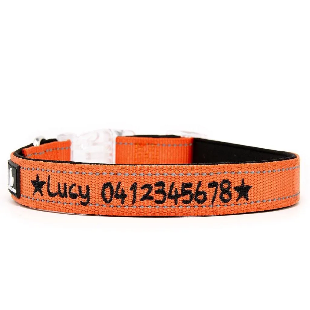 Reflective & Padded - Personalised Dog Collar NEW