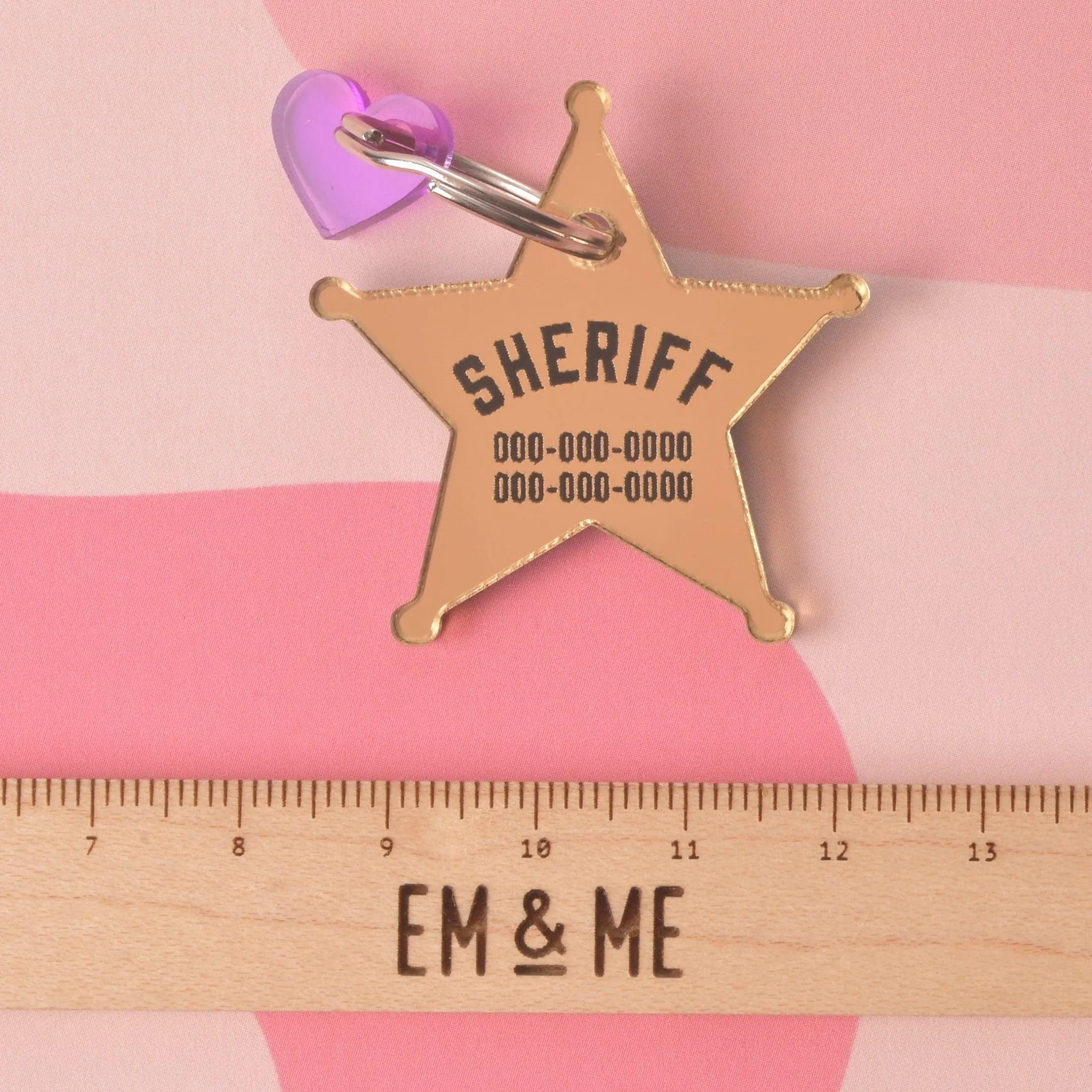 Sheriff Star Personalized Pet Tag