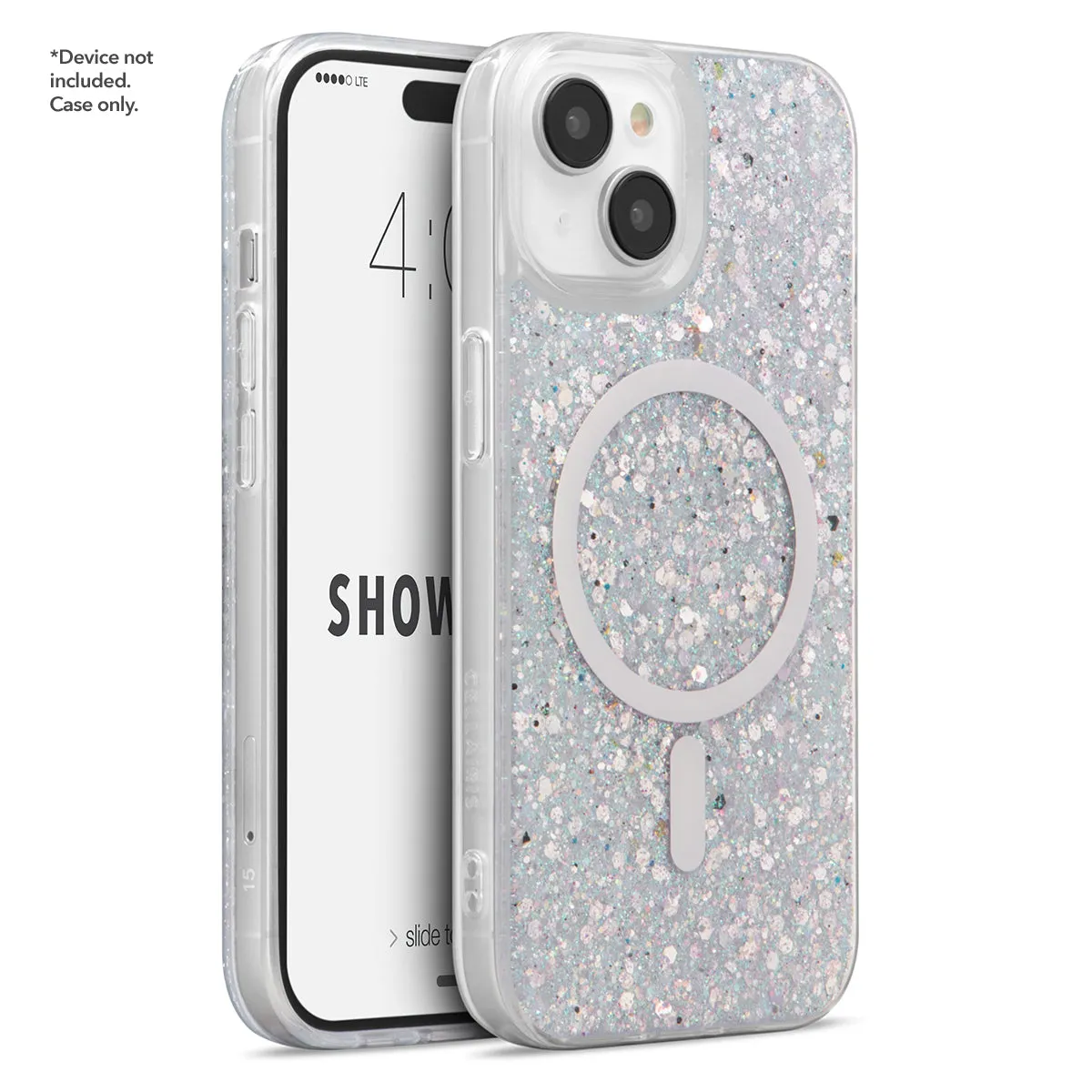 Showcase Glam - iPhone 15/ iPhone 14/ iPhone 13 Silver w/ MagSafe Case