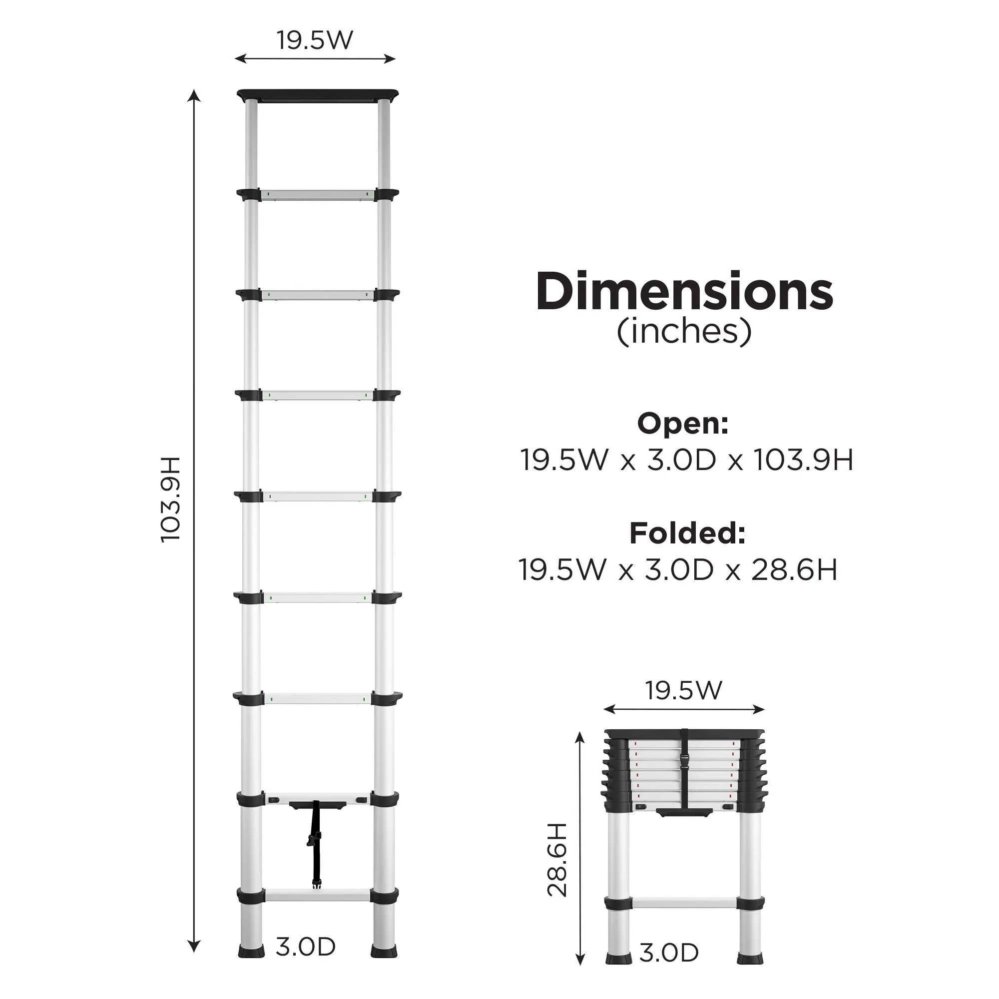 SmartClose 12 Ft. Telescopic Ladder