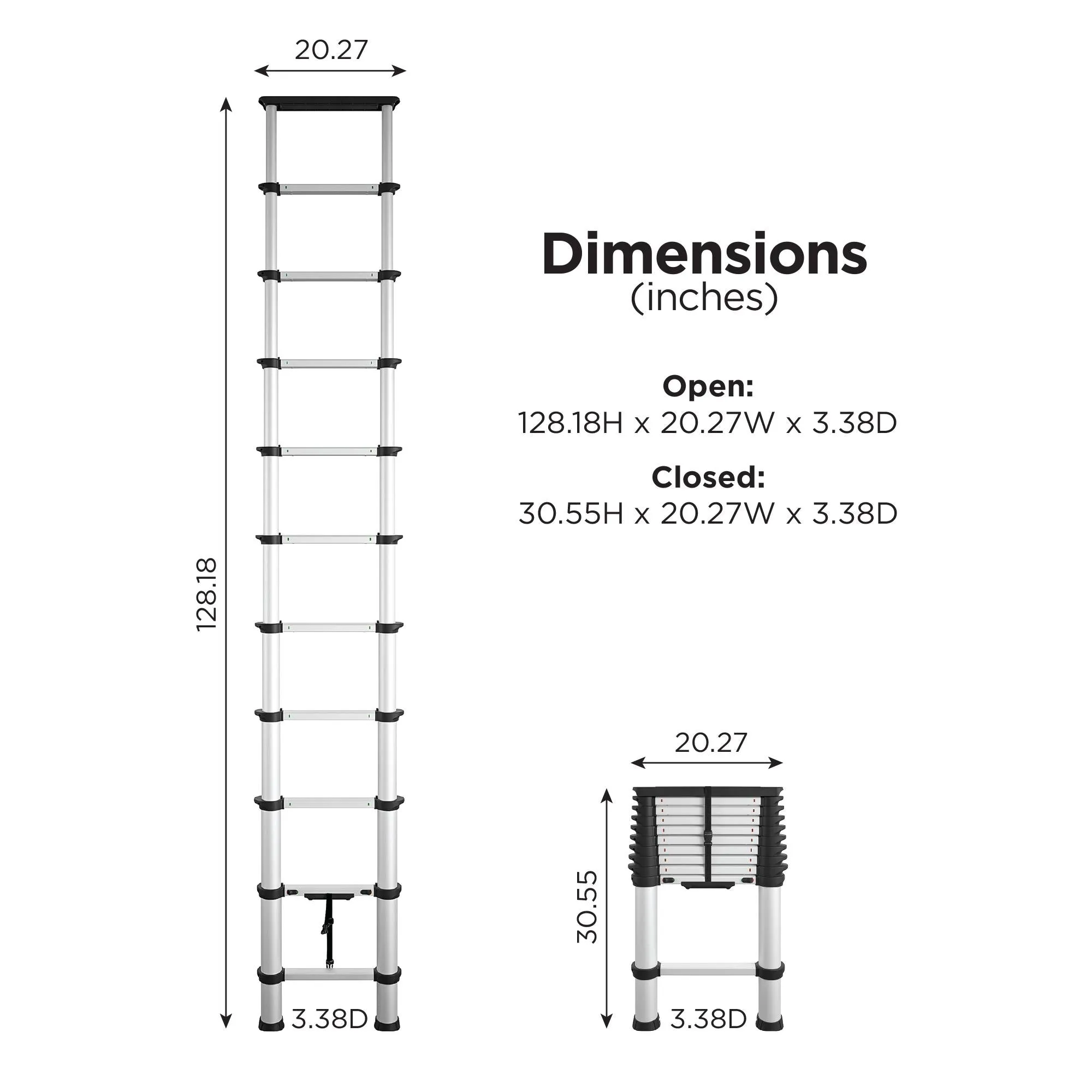 SmartClose 12 Ft. Telescopic Ladder