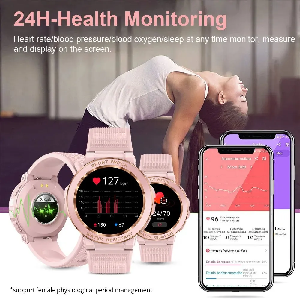 Sport Smart Watch Women Bluetooth Call Smartwatch IP68 Waterproof Fitness Tracker Heart Rate for Xiaomi IOS Android