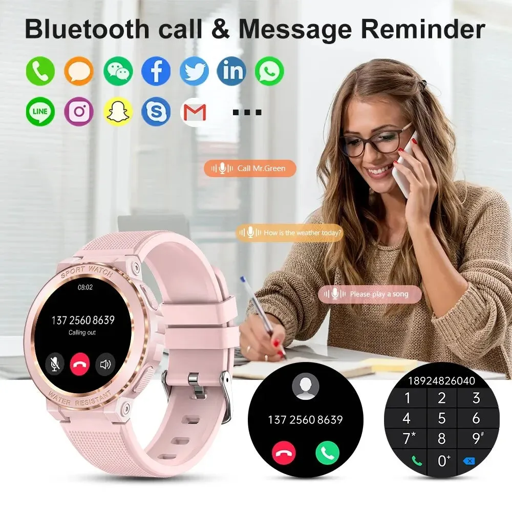 Sport Smart Watch Women Bluetooth Call Smartwatch IP68 Waterproof Fitness Tracker Heart Rate for Xiaomi IOS Android