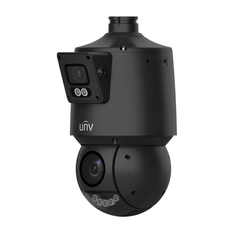 UNIVIEW IPC94144SFW-X25-F40C-BK: 4MP x25 LightHunter Dual-Lens PTZ Camera in Black