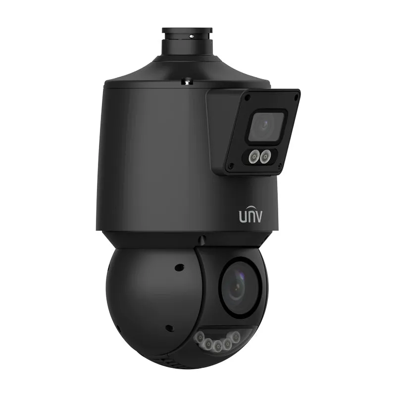 UNIVIEW IPC94144SFW-X25-F40C-BK: 4MP x25 LightHunter Dual-Lens PTZ Camera in Black