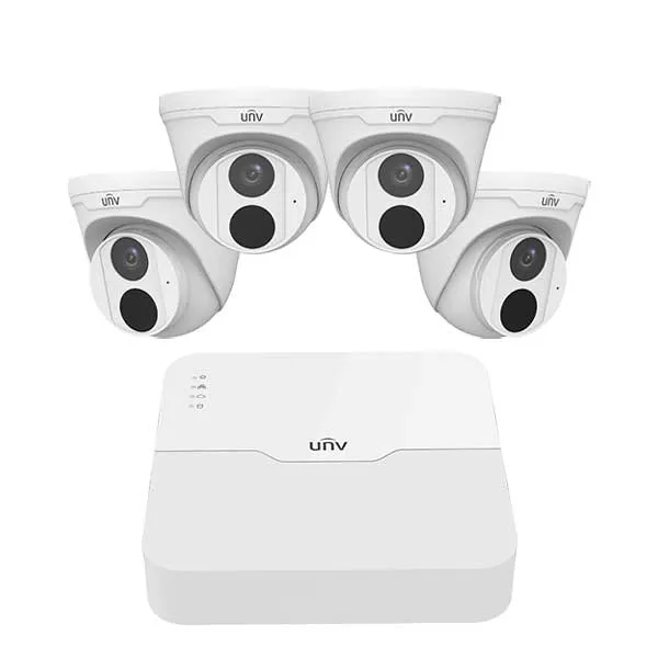 Uniview / UNV / Bundle: Network Video Recorder and 4 IP Cameras / 4 PoE / 4 Channel / 4 MP / Eyeball / UNV-04KIT3614