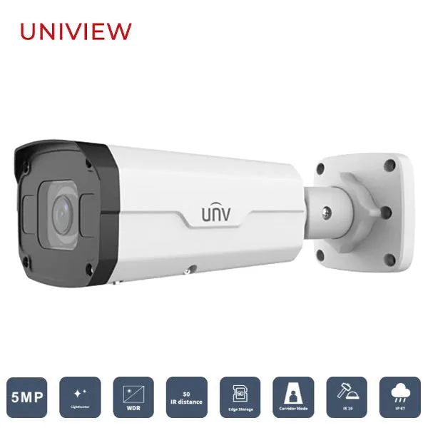 Uniview / UNV / IP / 5MP / Bullet Camera / Motorized Varifocal / 2.7-13.5mm Lens / Outdoor / WDR / IP67 / IK10 / 50m Smart IR / Auto Focus / 3 Year Warranty / UNV-2325SB-DZK-I0