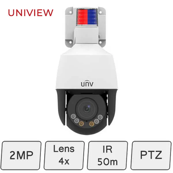 Uniview / UNV / IP / 5MP / Mini PTZ Camera / Motorized Varifocal / 2.8-12mm Lens / Outdoor / WDR / IP66 / 50m Smart IR / LightHunter / Active Deterrence / Built-in Microphone & Speaker / 3 Year Warranty / UNV-675LFW-AX4DUPKC-VG