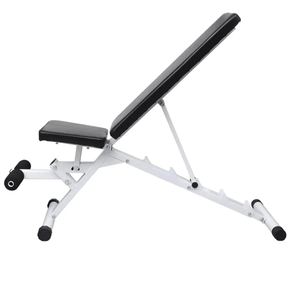 vidaXL Workout Bench with Barbell and Dumbbell Set 30.5 kg