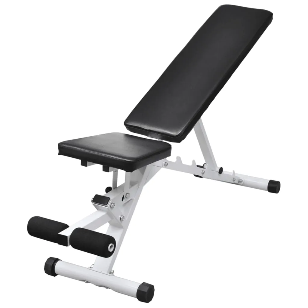 vidaXL Workout Bench with Barbell and Dumbbell Set 30.5 kg