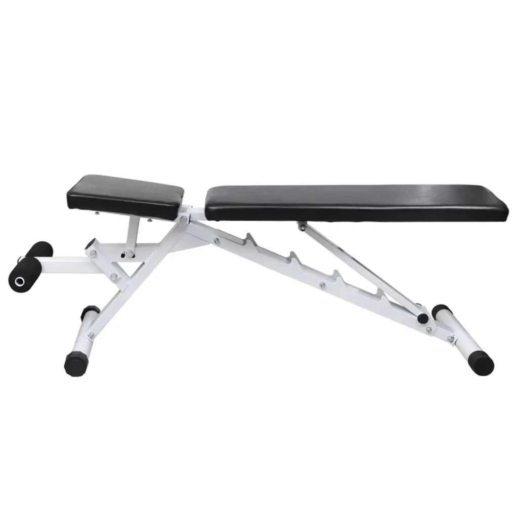 vidaXL Workout Bench with Barbell and Dumbbell Set 30.5 kg