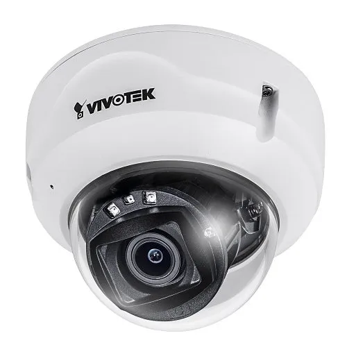 VIVOTEK FD839-EHTV 5MP Dome Camera, 2.8-10 mm Remote Focus Lens, IP66 and IK10, NDAA and TAA Compliant, White