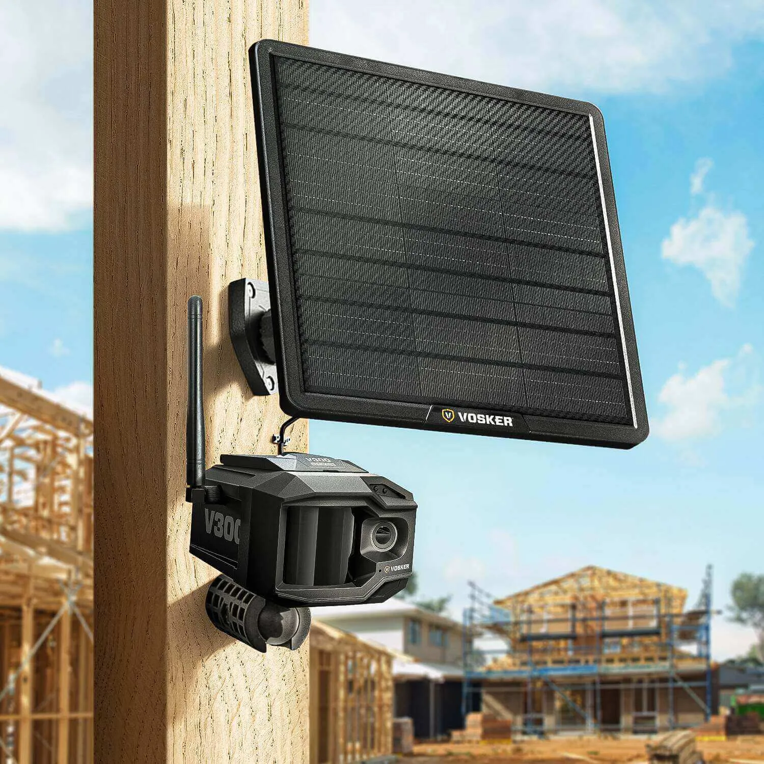 VOSKER V300 Ultimate – 4G-LTE Live View Security Camera with external solar panel