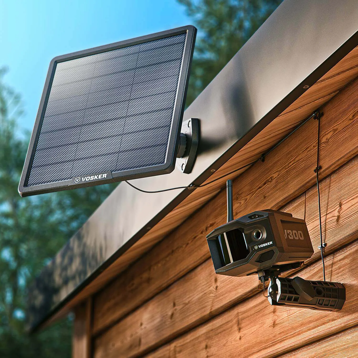 VOSKER V300 Ultimate – 4G-LTE Live View Security Camera with external solar panel